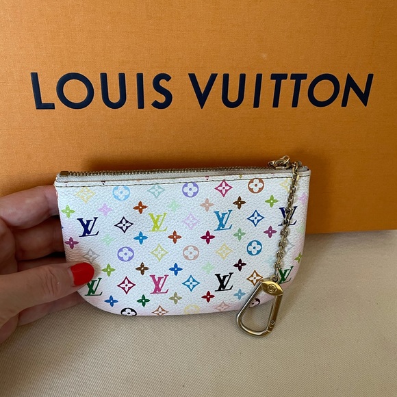 Louis Vuitton Multicolor Pochette Plate Rare Auth - Picture 6 of 16